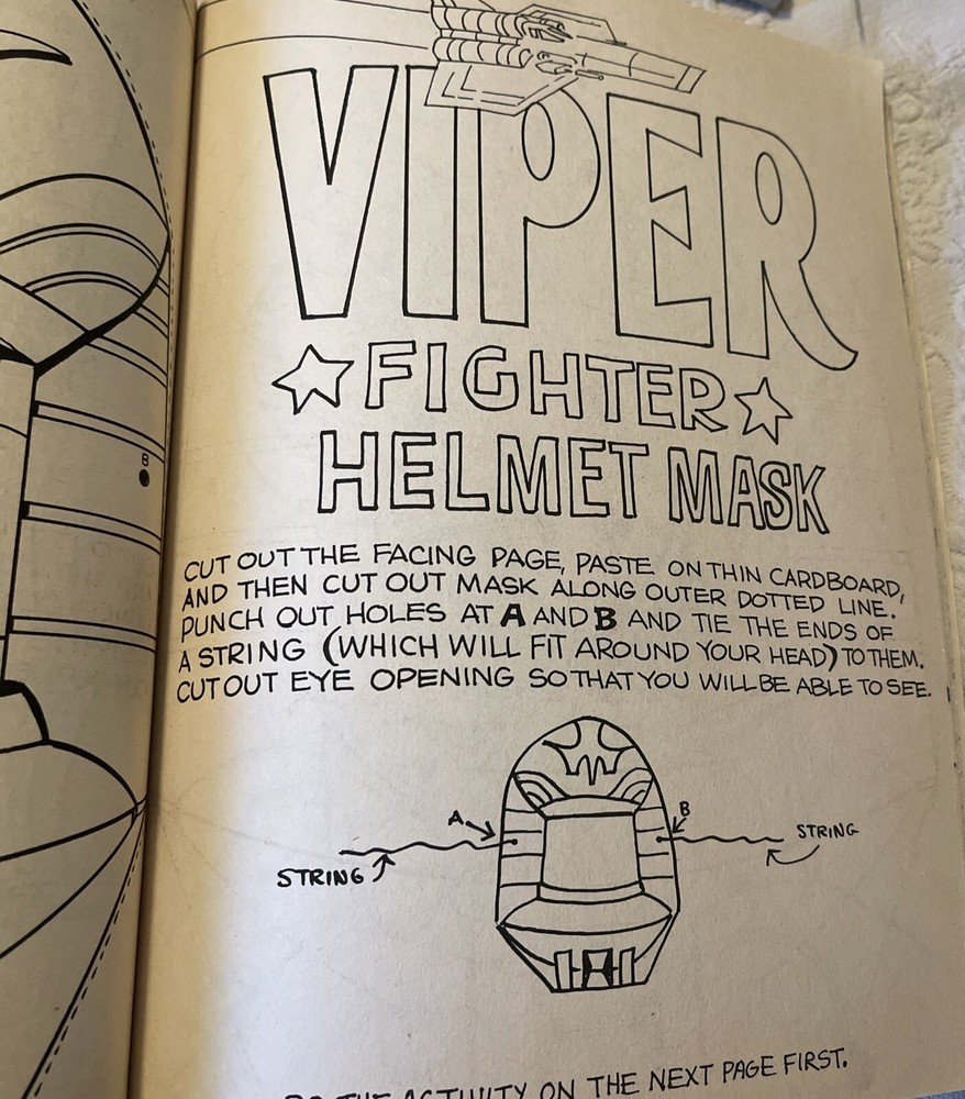 1978 Battlestar Galactica Interstellar Activity Book Universal City HTF