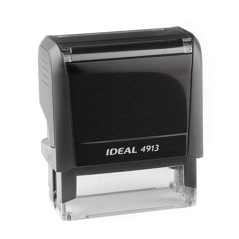 Customized Ideal 4913 Medium Self-Inking Rubber Stamper / 7/8" x 2-3/8"
