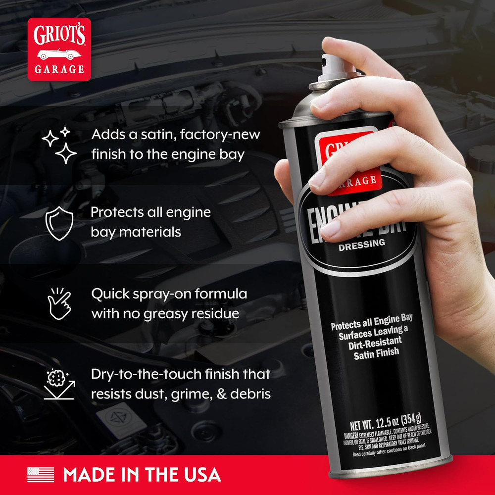 Engine Bay Dressing, Detailing Spray, Surface Enhancer and Protector, 20244, 12.