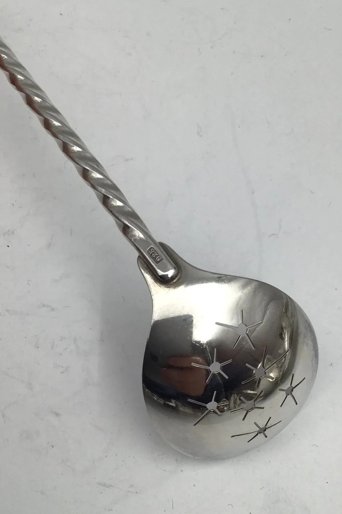 Danish ? Sterling Silver Cocktail Spoon / Mixing Spoon