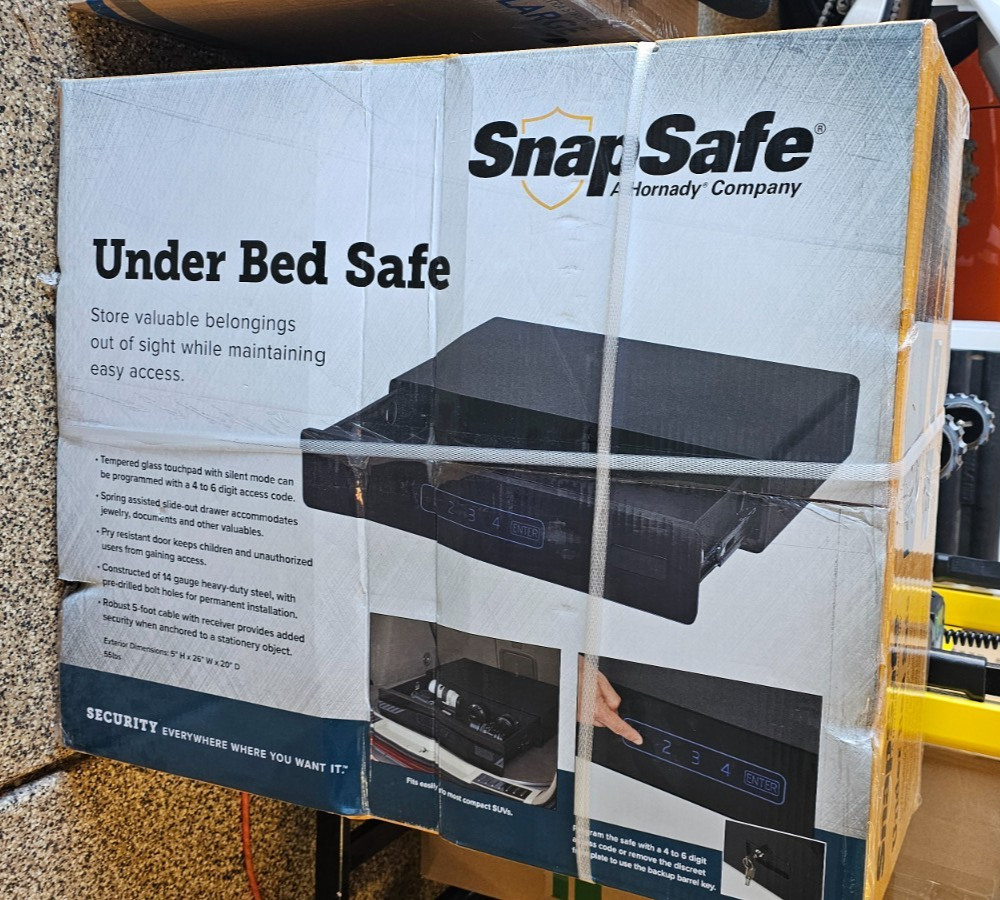 Snapsafe Specialty Under Bed Medium Access CodeKey Entry Black Safe - 75402
