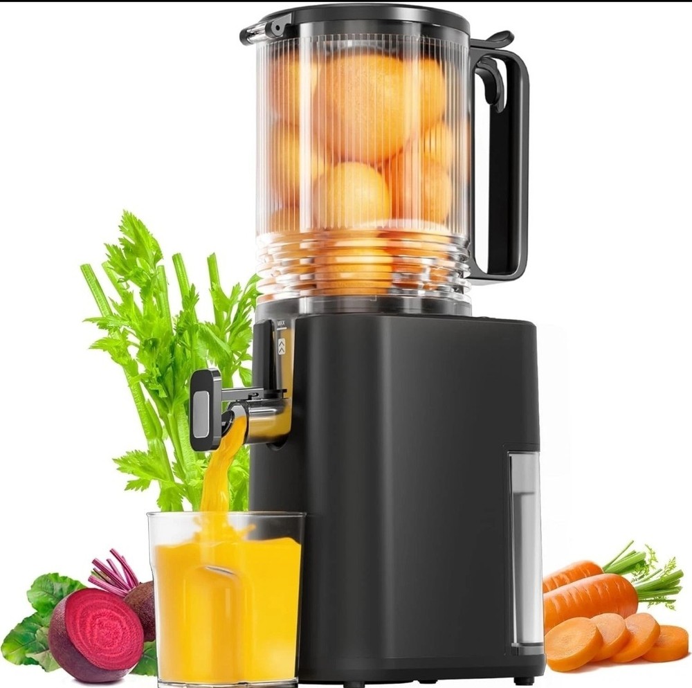 Cold Press 5.5" Wide Feed Chute Masticating Juicer Extractor