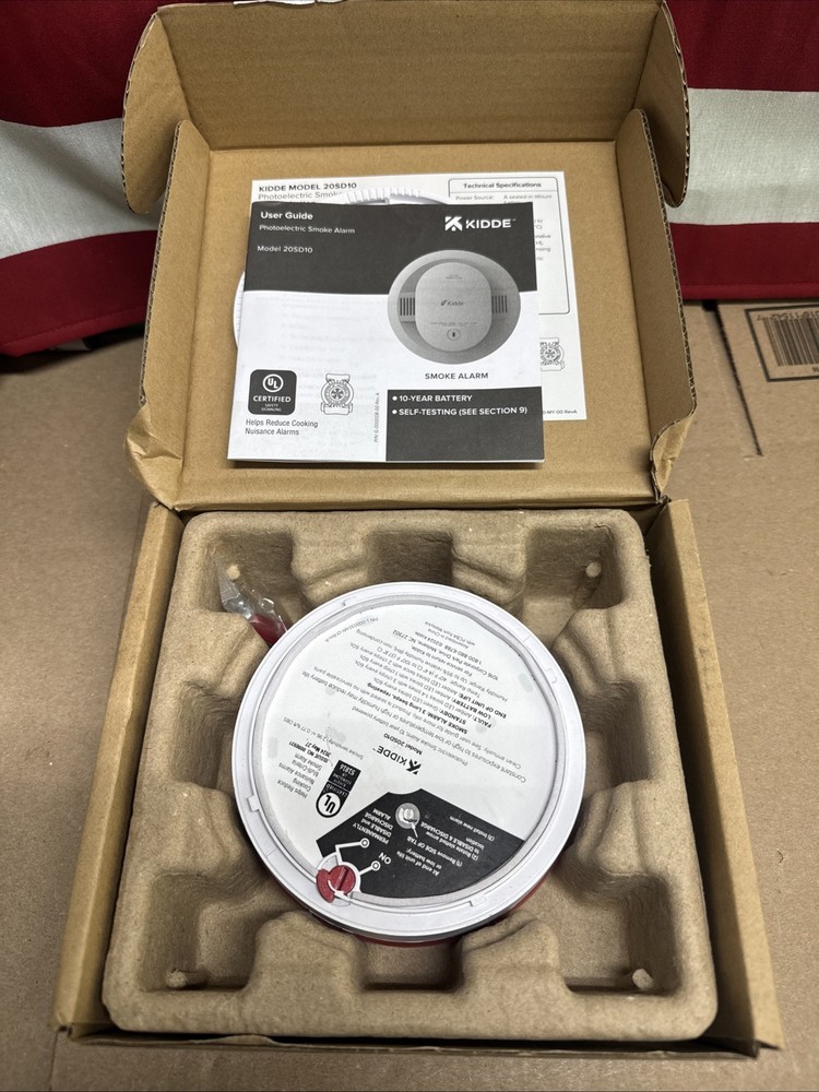 Kidde Smoke Detector 10Year Battery Powered LED Warning Light Indicators 20SD10