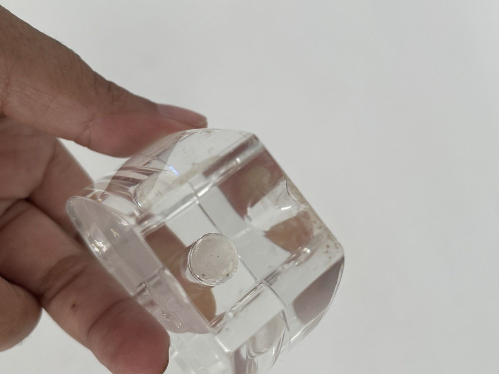Clear Crystal Glass Bud Vase Perfume Bottle 3.5"