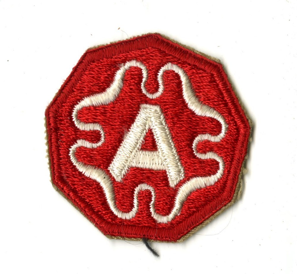 Ninth Army White Back Patch Europe Bulge Germany