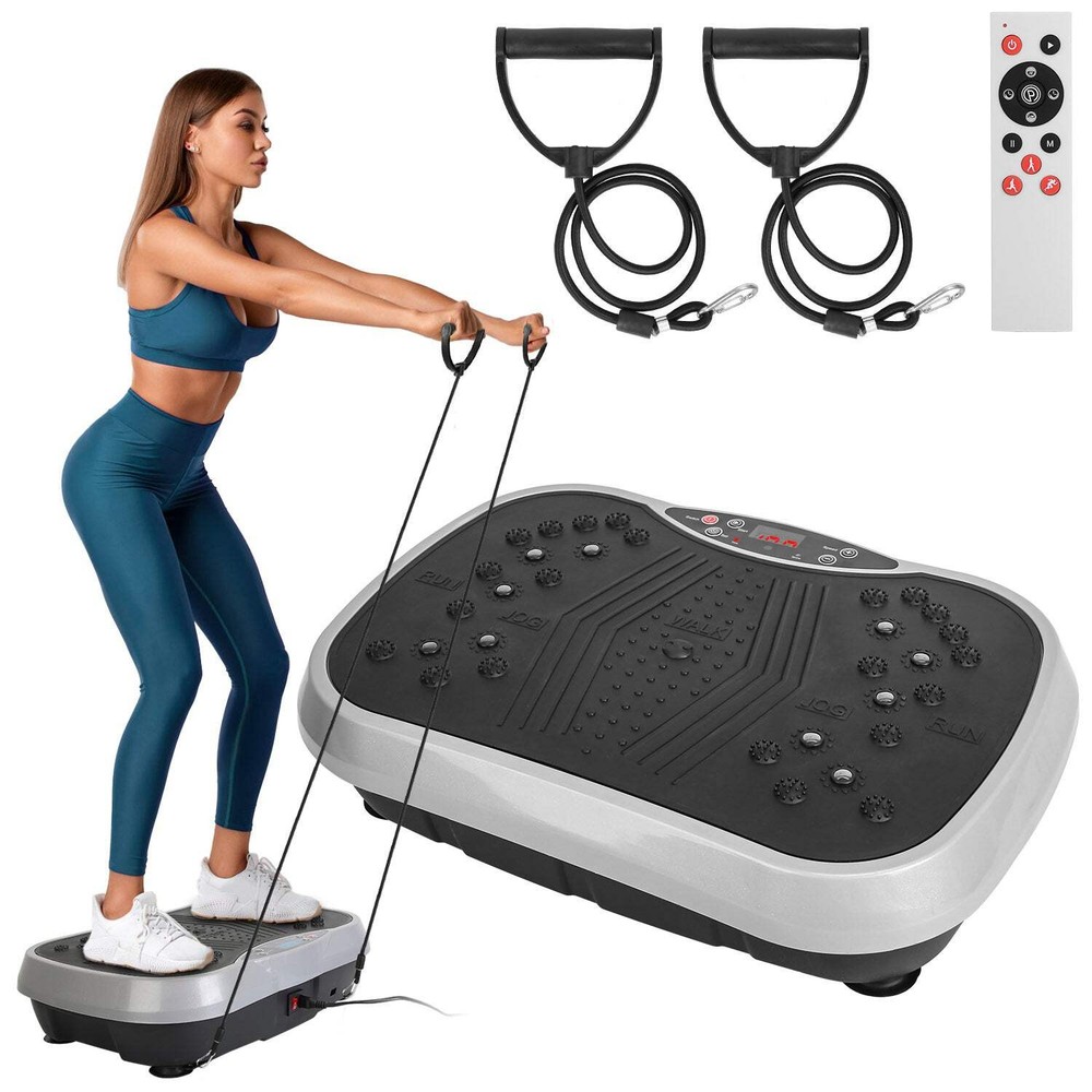 Vibration Exercise Machine With Resistant Bands Remote Control Whole Body Vibrat