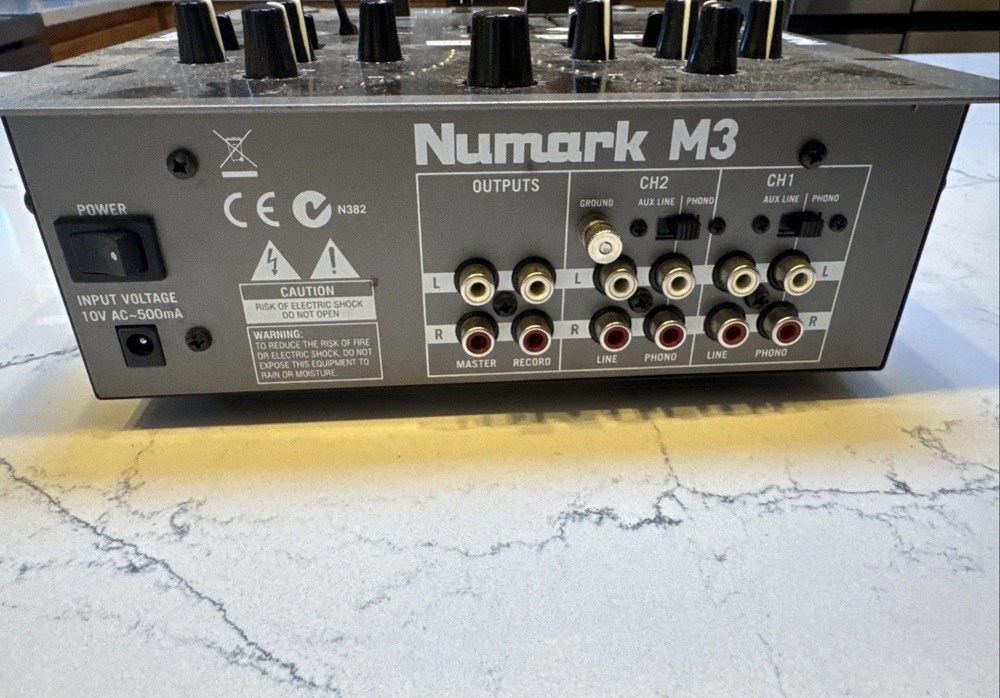 Numark M3 Tabletop 2 Channel Scratch DJ Mixer (no power cable) Untested