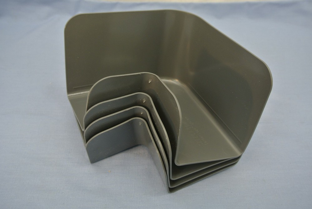 SET OF 4 SELECT COMFORT CORNER LOCK SYSTEM PLASTIC GRAY
