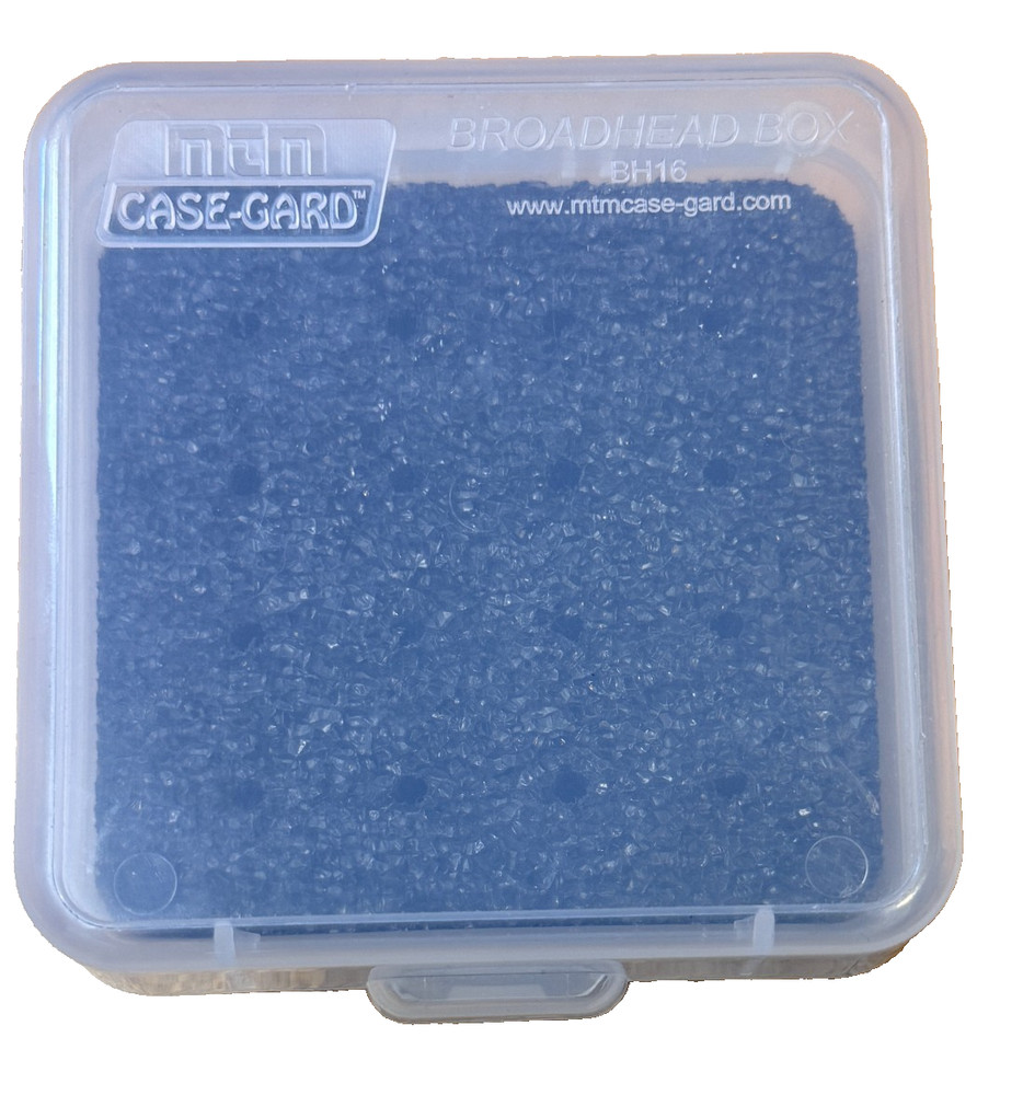 MTM BH16 Broadhead Box Storage Case for 16 Assembled Broadheads, Clear