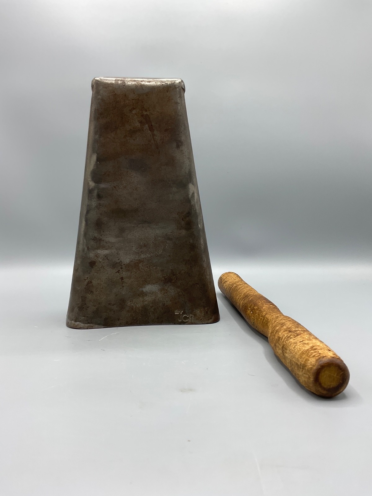Vintage JCR Percussion Cowbell Bronx NY by J.C.R.  with Stick