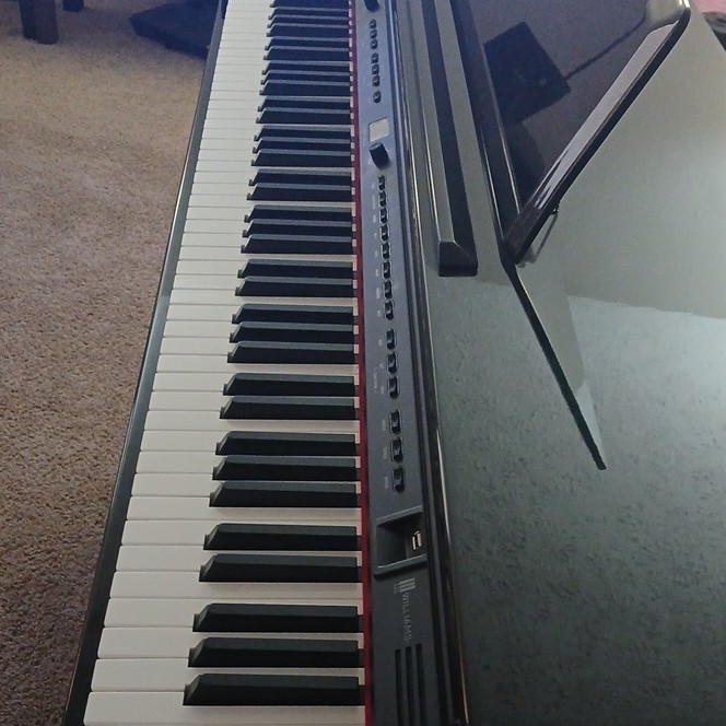 Williams Overture 2 88-Key Digital Piano with 3 Pedals, Black