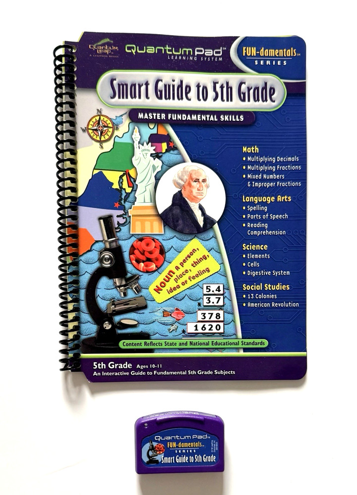 Leapfrog QuantumPad  Interactive Book & Cartridge  - Smart Guide To 5th Grade
