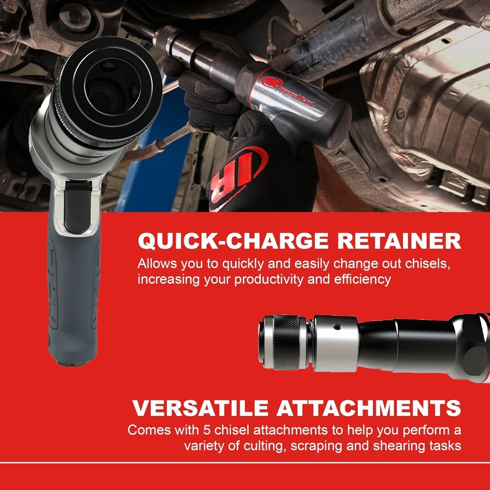 119MAXK Vibration Reduced Long-Barrel Air Hammer 5-Piece Chisel Set