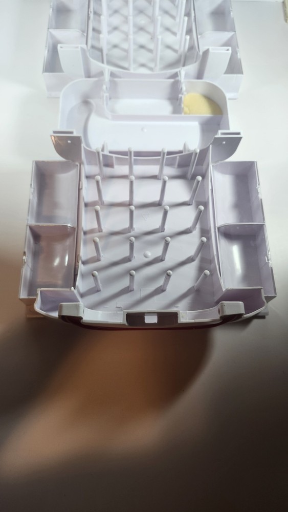 Singer Sew Essentials EMPTY Storage Case Box White Red Sewing Portable Organizer