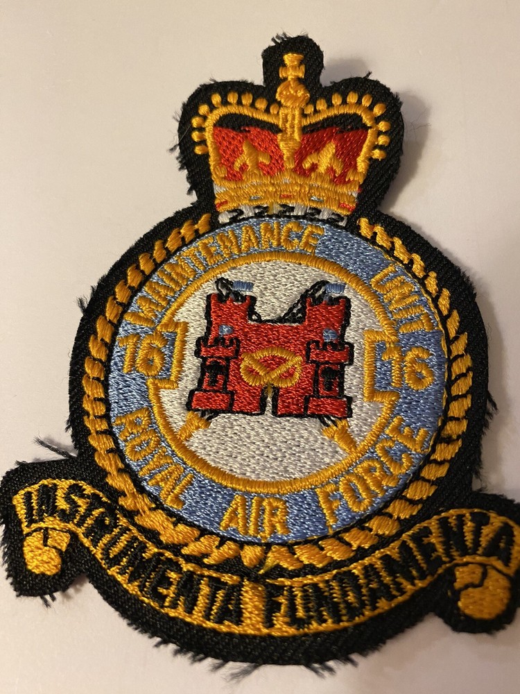 ROYAL AIR FORCE 1616 Maintenance Unit Patch 4”x3” EUC
