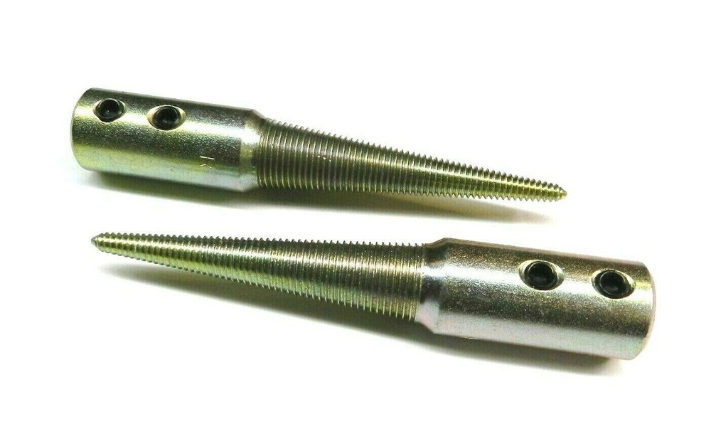 Spindle Tapered Threaded 3/8" Arbor Hole Left & Right Set Grinder Buffer Motor
