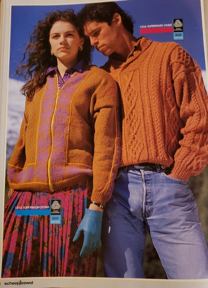 Creative Knitting With Scheepjeswol Volume 4 1986 Winter Sweater Pattern Book