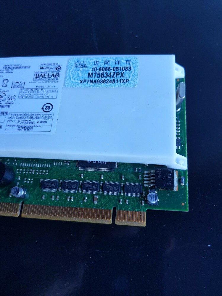Multi-Tech 56Kbps Data/Fax Modem Card MT5634ZPX-PCI-U-NV-IBM-SP