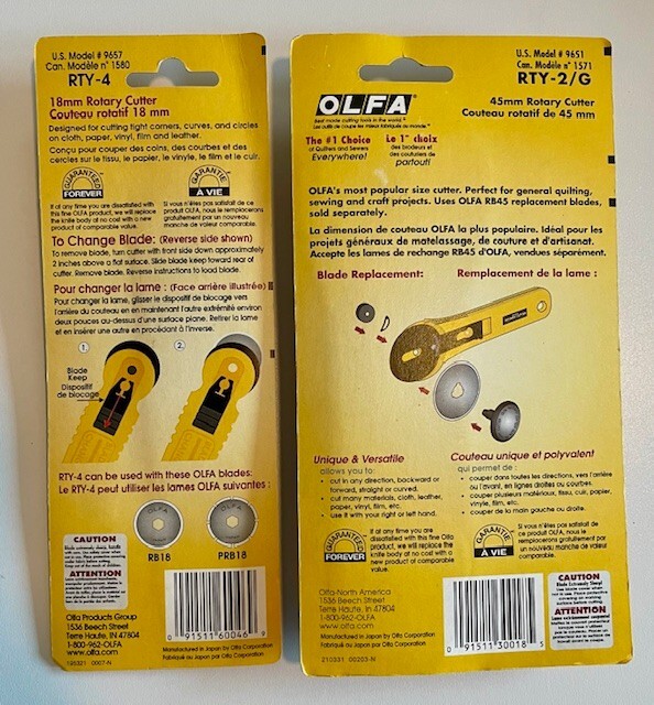 OLFA MODEL 9651 AND OLFA MODEL 9657