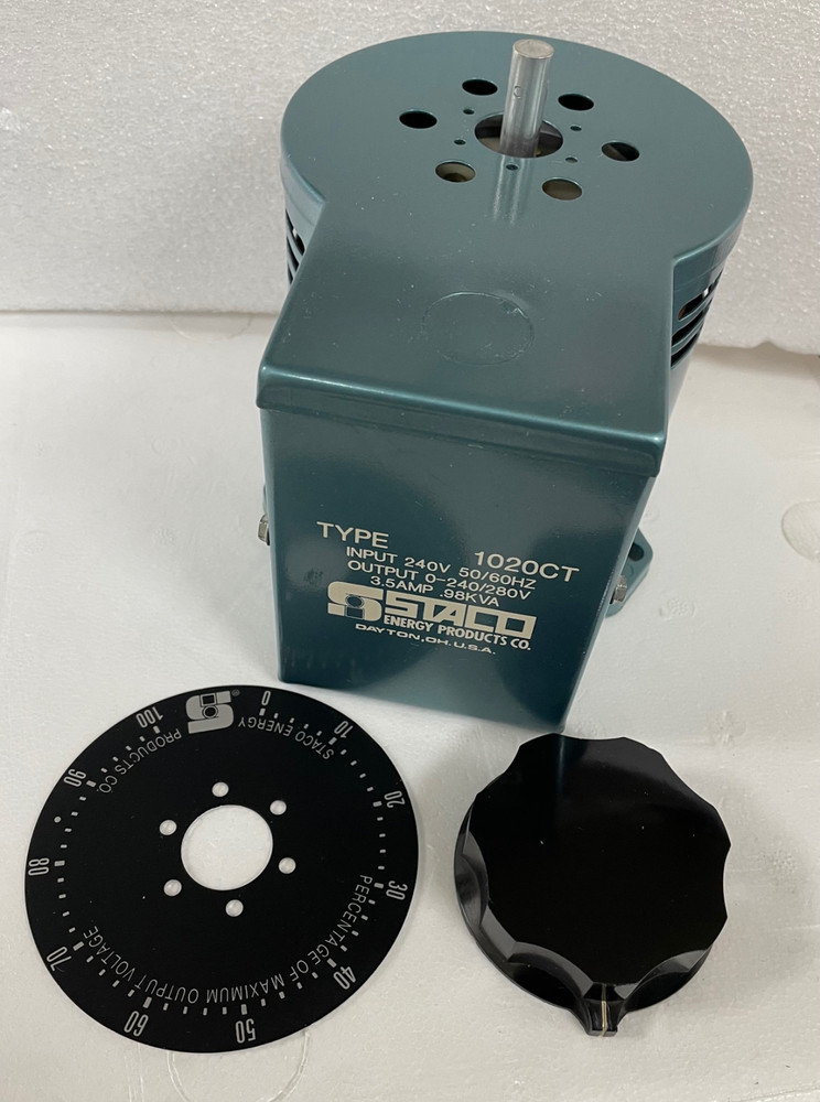 1pc STACO Type 1020CT Variac  240VAC Input 3.5Amp Max Load **NOS