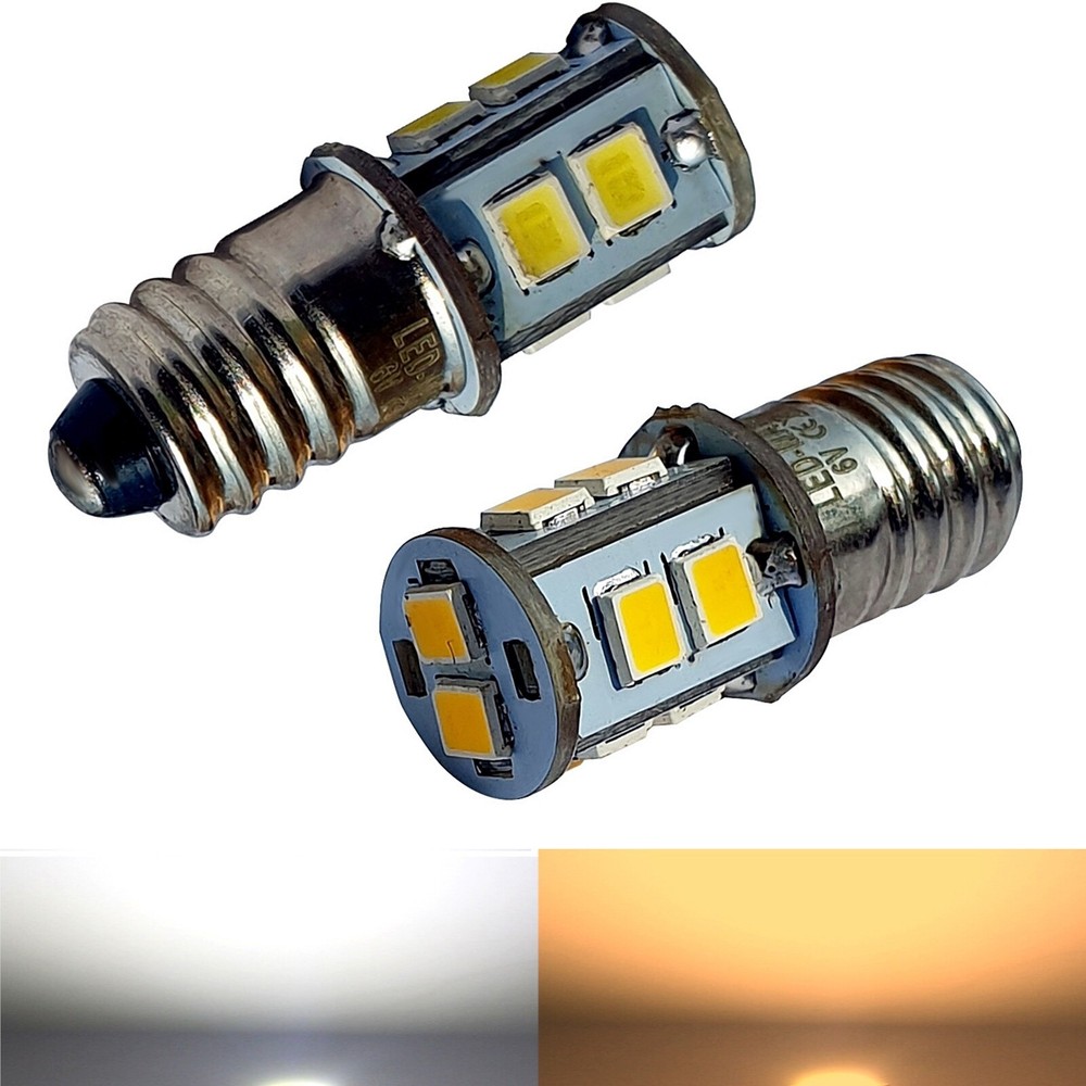 2/ 4/ 6/ 8/10/20 E10LED 6V Screw Base Warm White Replacement Bulb