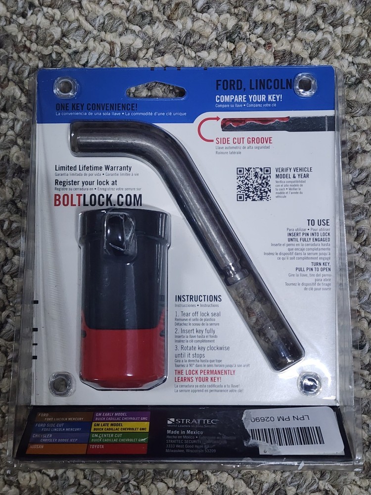 BOLT 7023630 1/2" Receiver LOCK FORD SIDE CUT