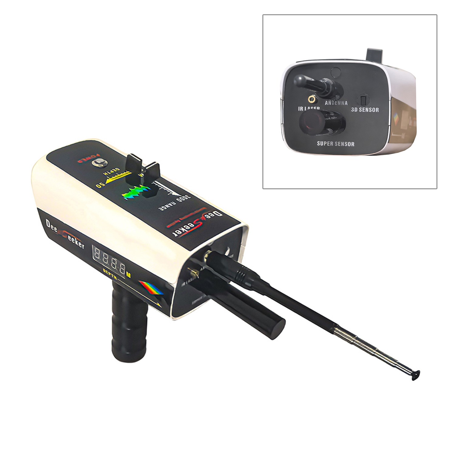 GR DeepSeeker Long Range 3D Laser Gold Metal Detector 5 Search Systems 3000M 50M