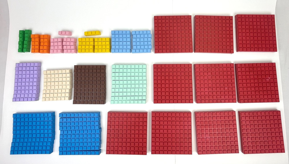 Math U See Integer Block Kit Manipulatives w Case Incomplete Homeschool