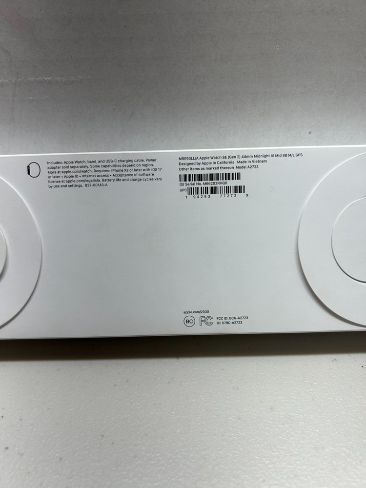 Apple Watch SE 44mm Empty Box Only No Watch