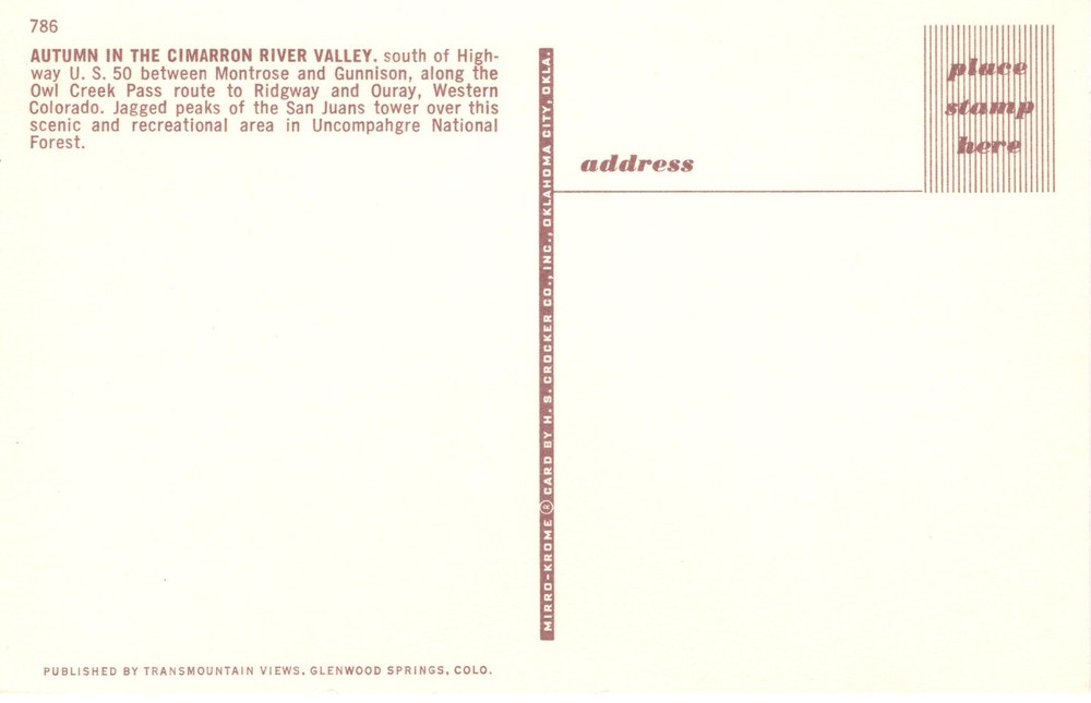 AUTUMN IN THE CIMARRON RIVER VALLEY, CO - PC4028