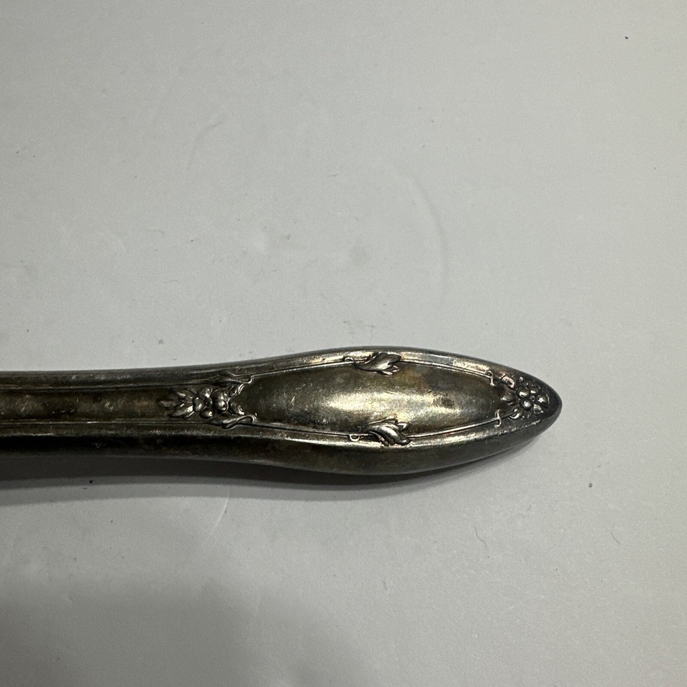 Holmes Edwards Silver Handled Carving Fork - Monogrammed Art Nouveau Pattern