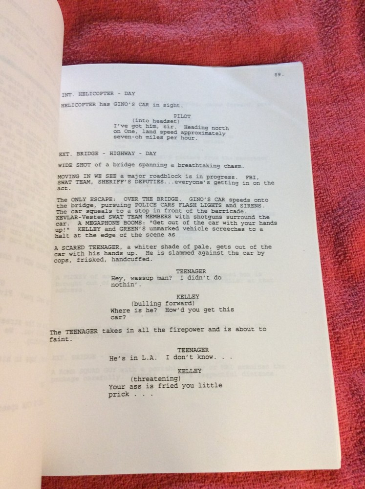 ORIGINAL SCRIPT VENDETTA 1996 DRAFT ROGER LOWENSTEIN SUZANNE MUSTACICH