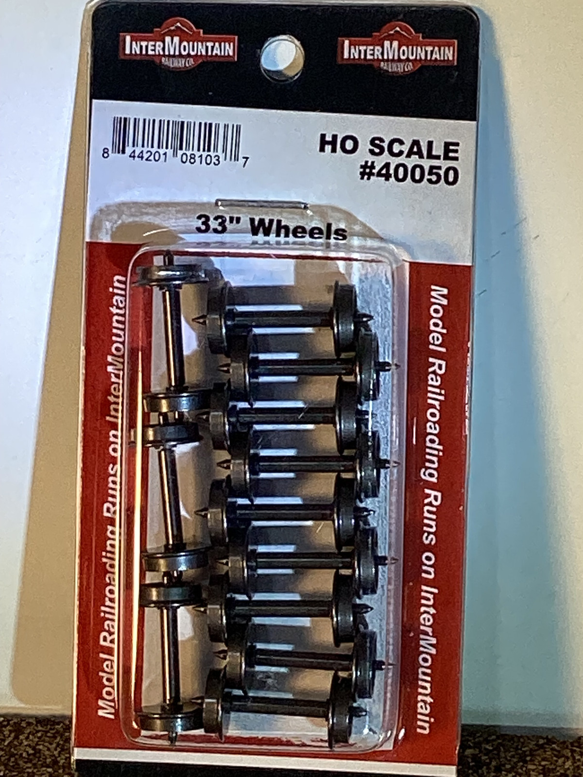 INTERMOUNTAIN HO-SCALE #40050 33" WHEEL SETS,  12 PAIR, .110" wheel width