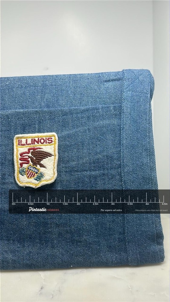 Illinois Collectable Patch: Gold Border Shield - State Souvenir
