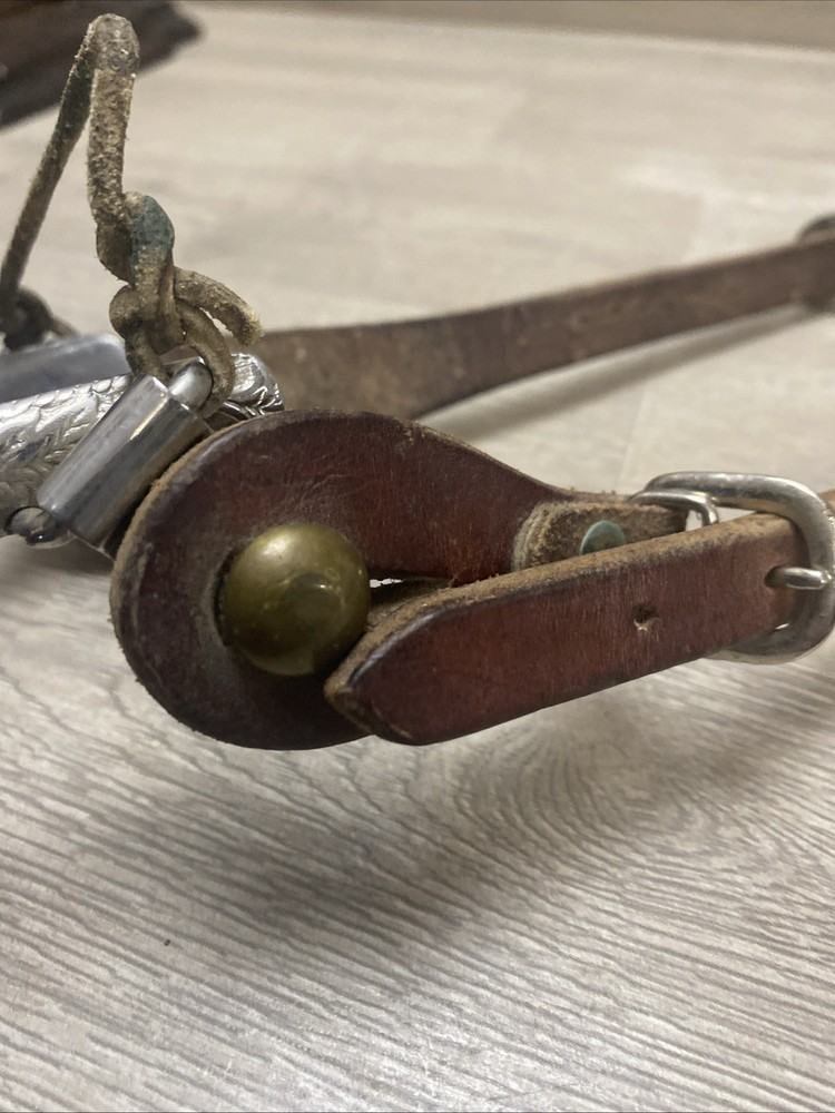 Vintage Spur Pair Ornate W/ Leather Straps