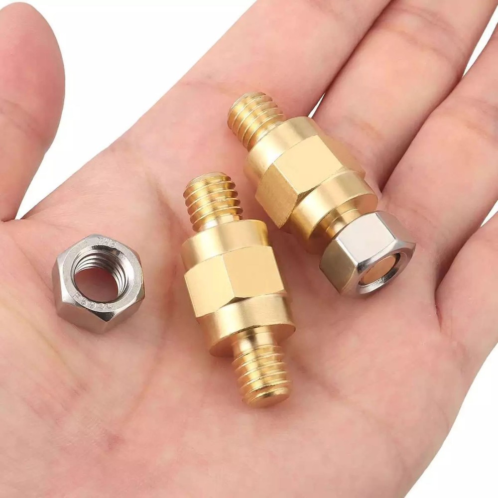 2pcs 3/8"-16 connector bolts Side Post Mount Battery Terminal Adapter Stud