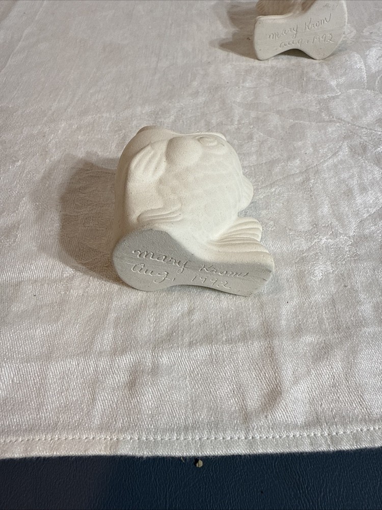 2 Read to paint Bisque Fish Figurines