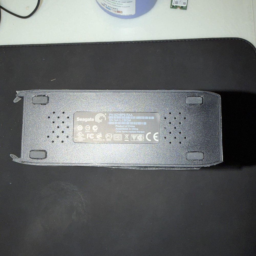 Seagate 3TB FreeAgent GoFlex Desk External HDD + USB Mini Adapter. MISSING WIRES