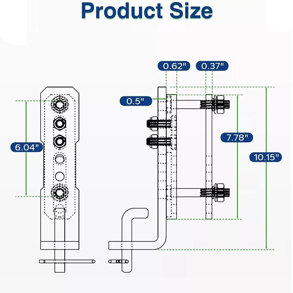 2PCS Trailer Sway Control Bracket for Equalizer Hitch-Weight Distribution System