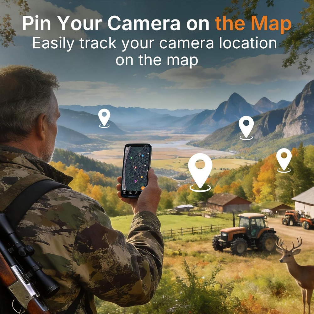 Gardepro E6 Wifi Trail Camera (Non-Cellular), Stable Wifi with External Antenna,