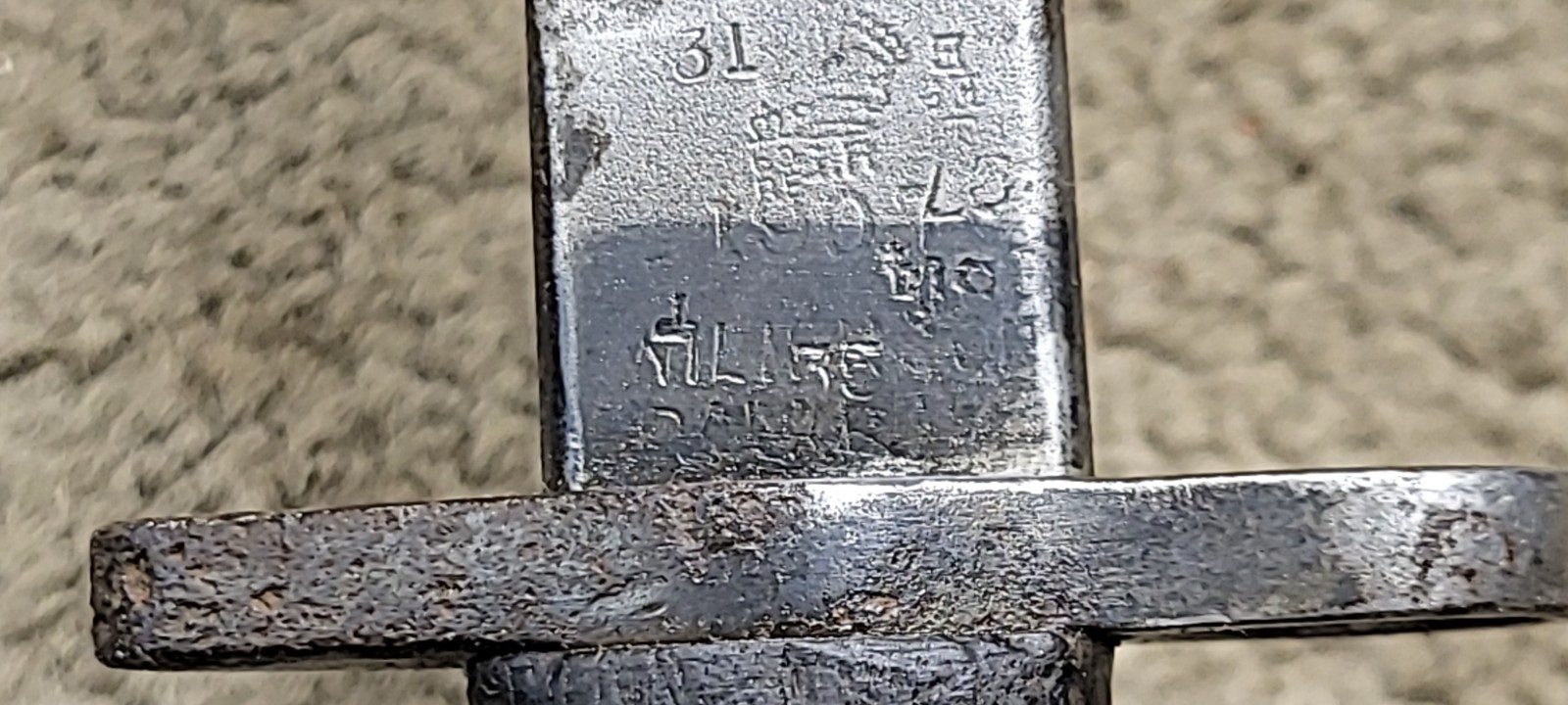 British WW1 P1907 Enfield Bayonet NO1 MK3 Wilkinson/ Pall Mall RUST SPOTS