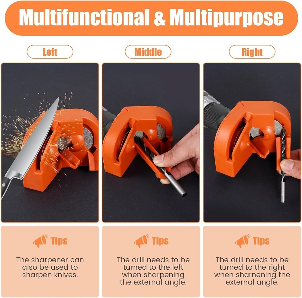 Electric Drill Bit Sharpener Multifunction Scissor/Knife Drill Sharpening Tool