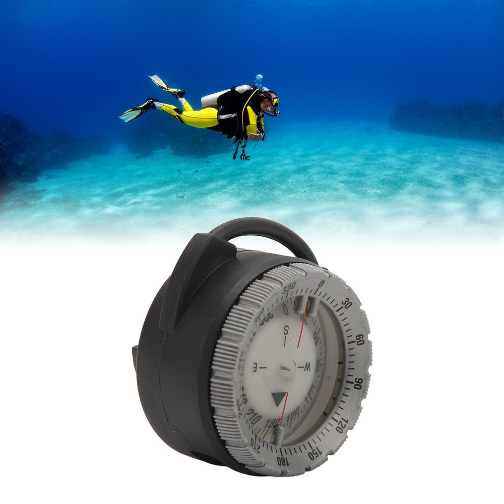 (Grey) Luminous Dive Compass 50M Underwater Diving Compass For CH