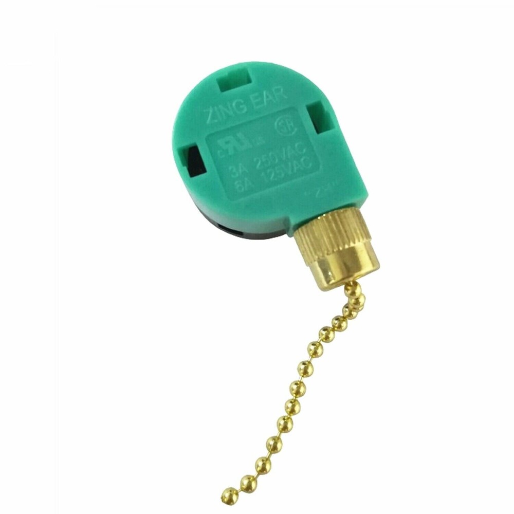 ZING EAR ZE-268S6 Pull Chain Switch 4 Wire 3 Speed Ceiling Fan Switch 6A 125V US