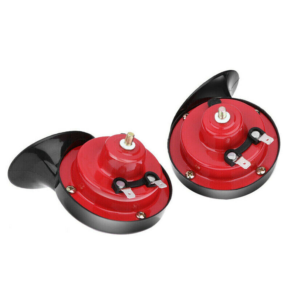 2x 12V 300DB Super Loud Train Horn Waterproof Motorcycle Car Truck SUV Boat Red