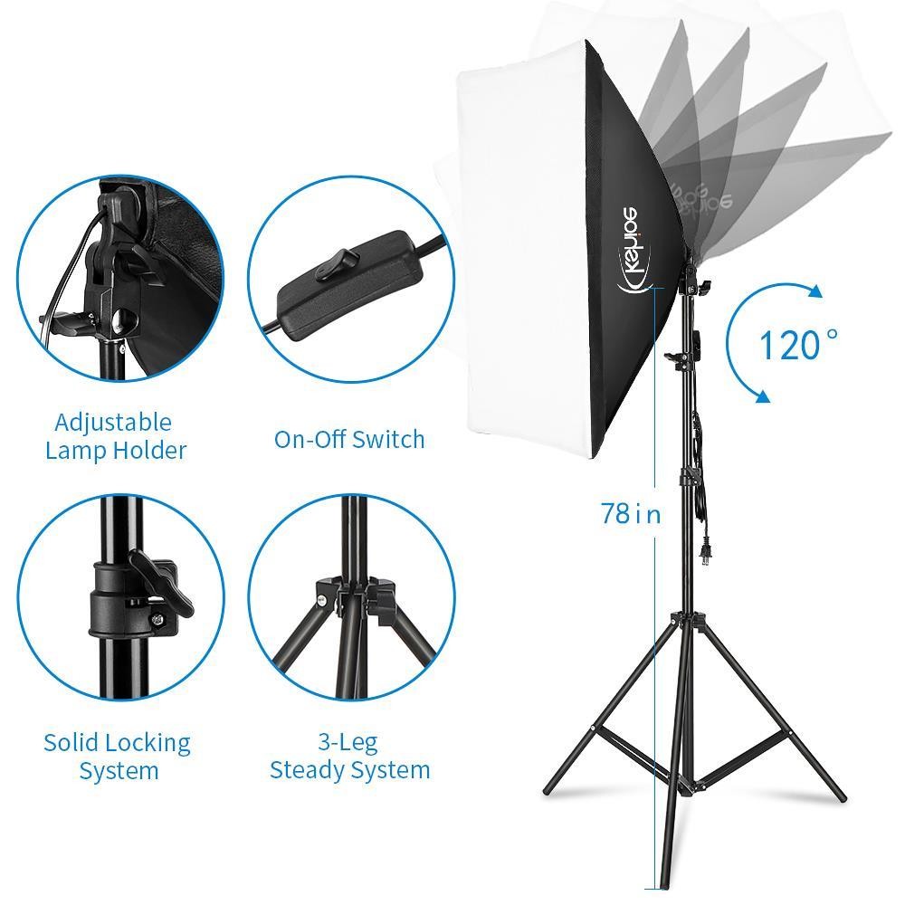 Photography Studio Continuous Lighting 5 Umbrellas Stand Set w/Reflector Panel