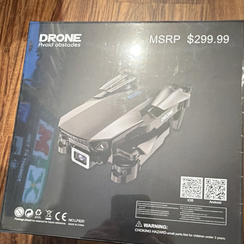 DRONE LF620 Avoid Obstacles 4K Dual Camera Optical Flow Quadcopter Black