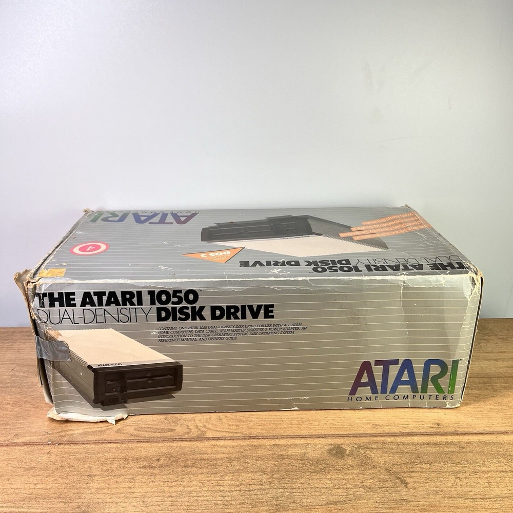 Atari 1050 5.25" Floppy Disk Drive (Power cables) Complete w/Original Box