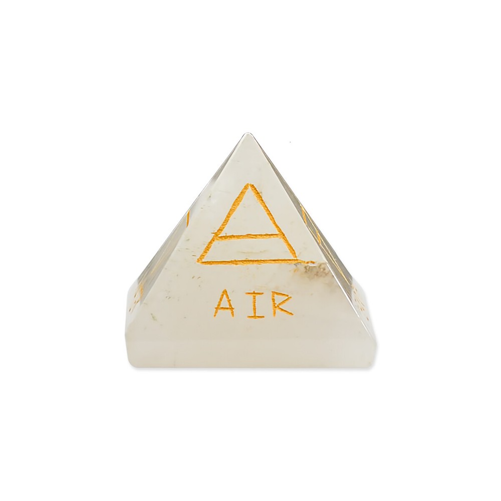 Crystal Quartz Alchemical Four Element Stone Pyramid