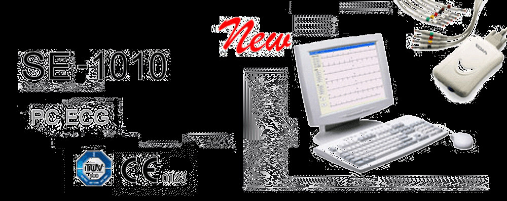 EDAN SE-1010 PC-BASED ECG/EKG 12 CHANNEL KIT. USB CONNECTION .FDA APPROVED
